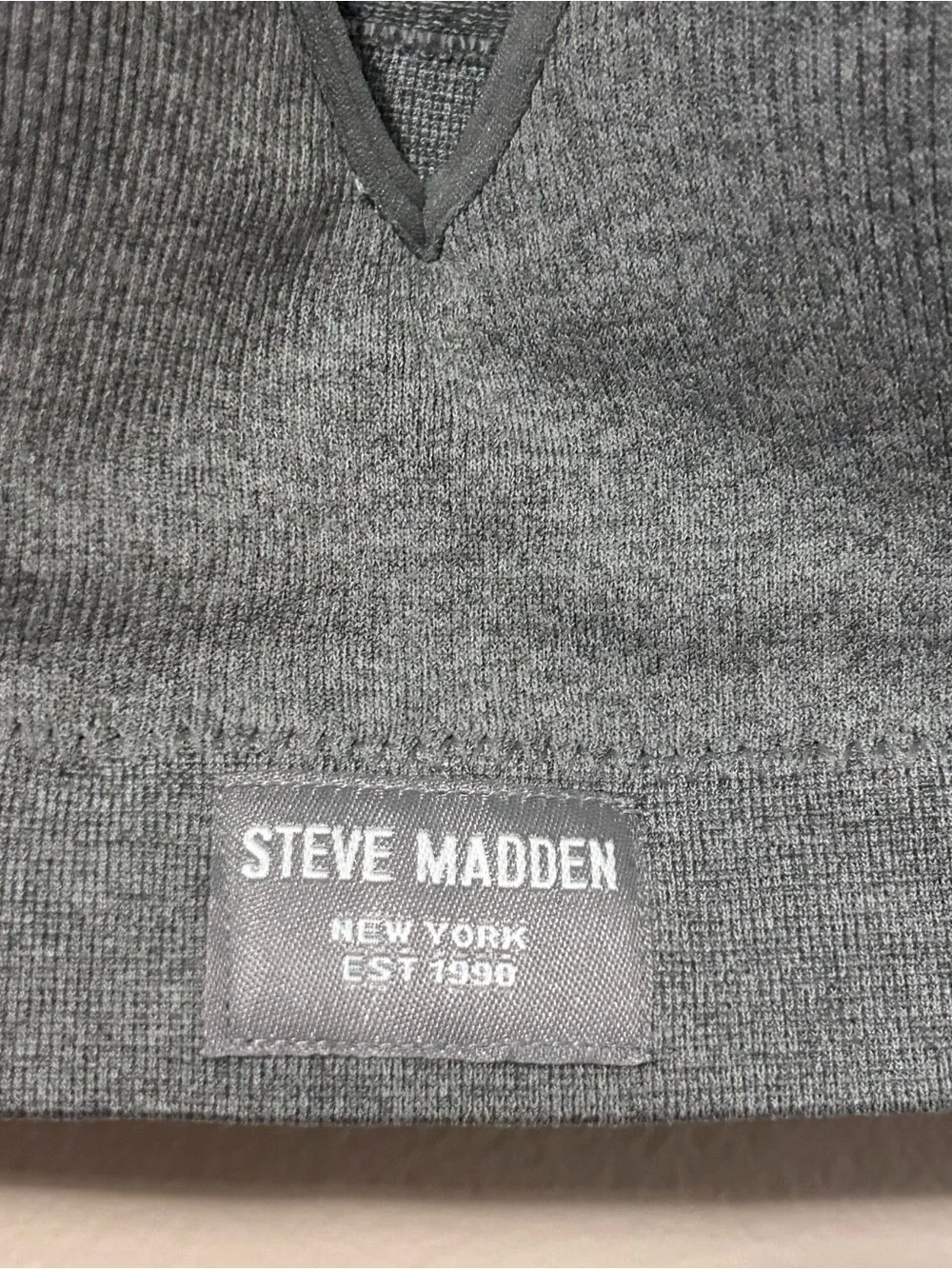 Steve Madden Heather Gray Ribbed Seamless Bra